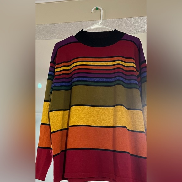 Rainbow vintage sweatshirt sz Large - Picture 2 of 8